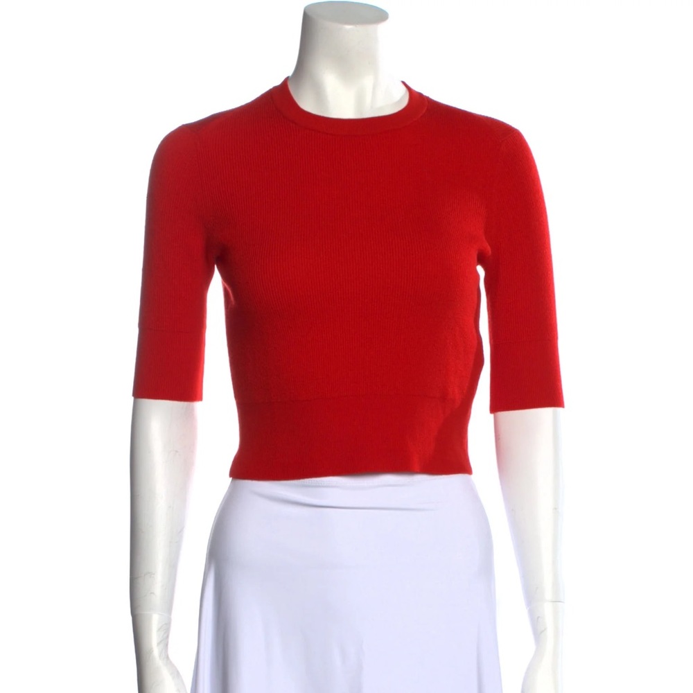 A.L.C Red Wool Cropped Sweater